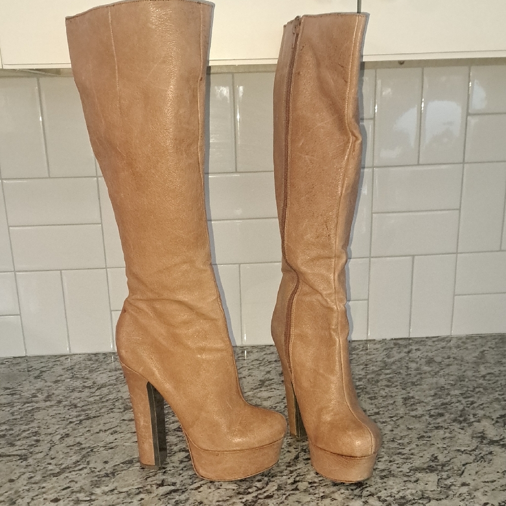 Platform 5" Heel Boots Halston